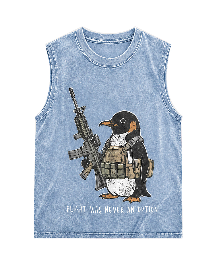 Flight Was Never An Option Vintage Comfort Colors Sleeveless Tee