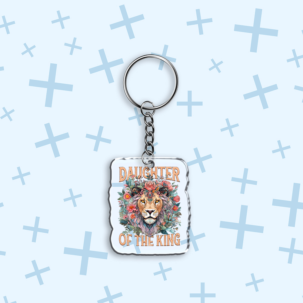 Daughter Of The King Christian Acrylic Keychain-Teevibe