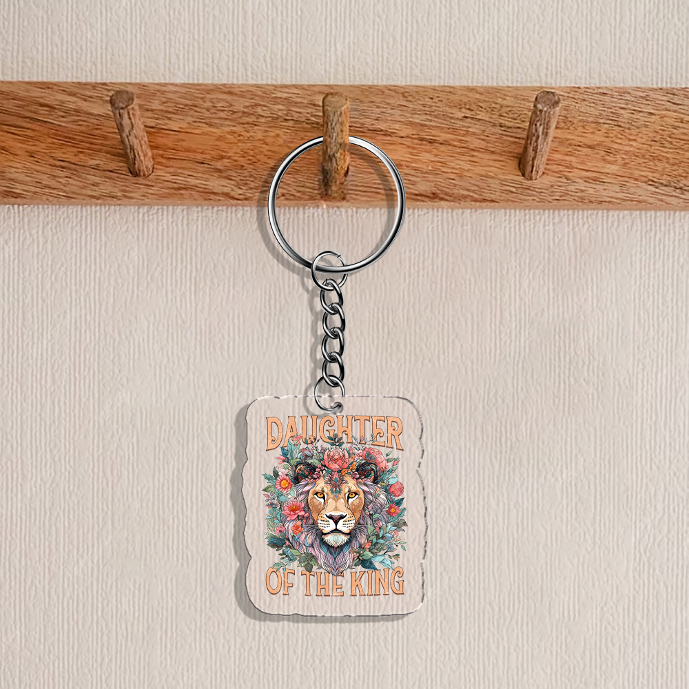Daughter Of The King Christian Acrylic Keychain-Teevibe