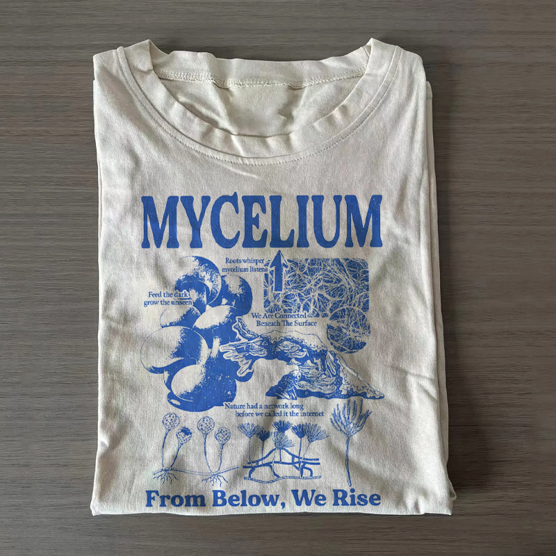 Mycelium Vintage 90s Forest Ecology T-shirt-Teevibe