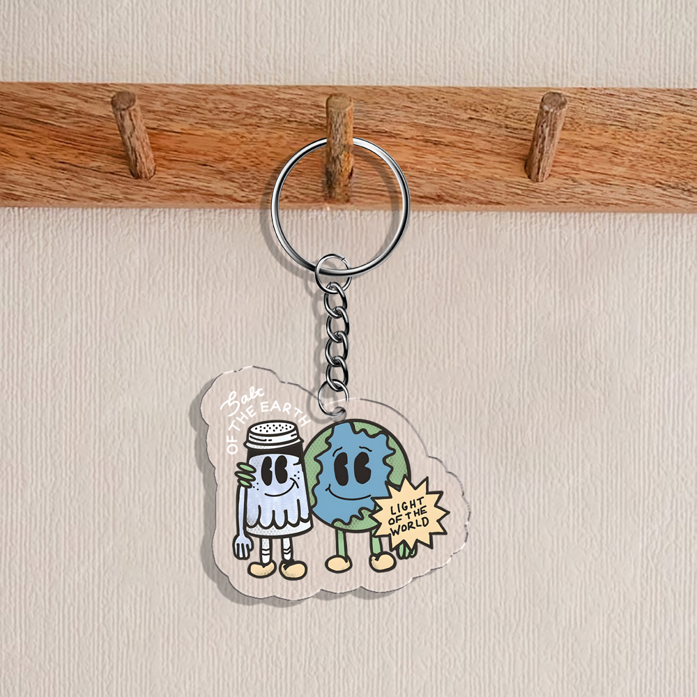 Light Of The World Christian Acrylic Keychain-Teevibe