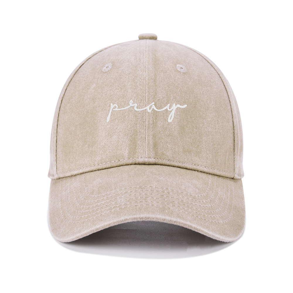 Pray Christian Washed Hat-Teevibe