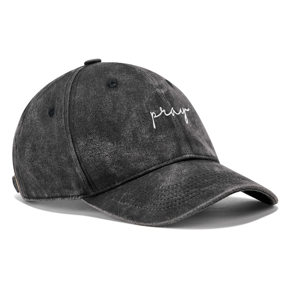 Pray Christian Washed Hat-Teevibe