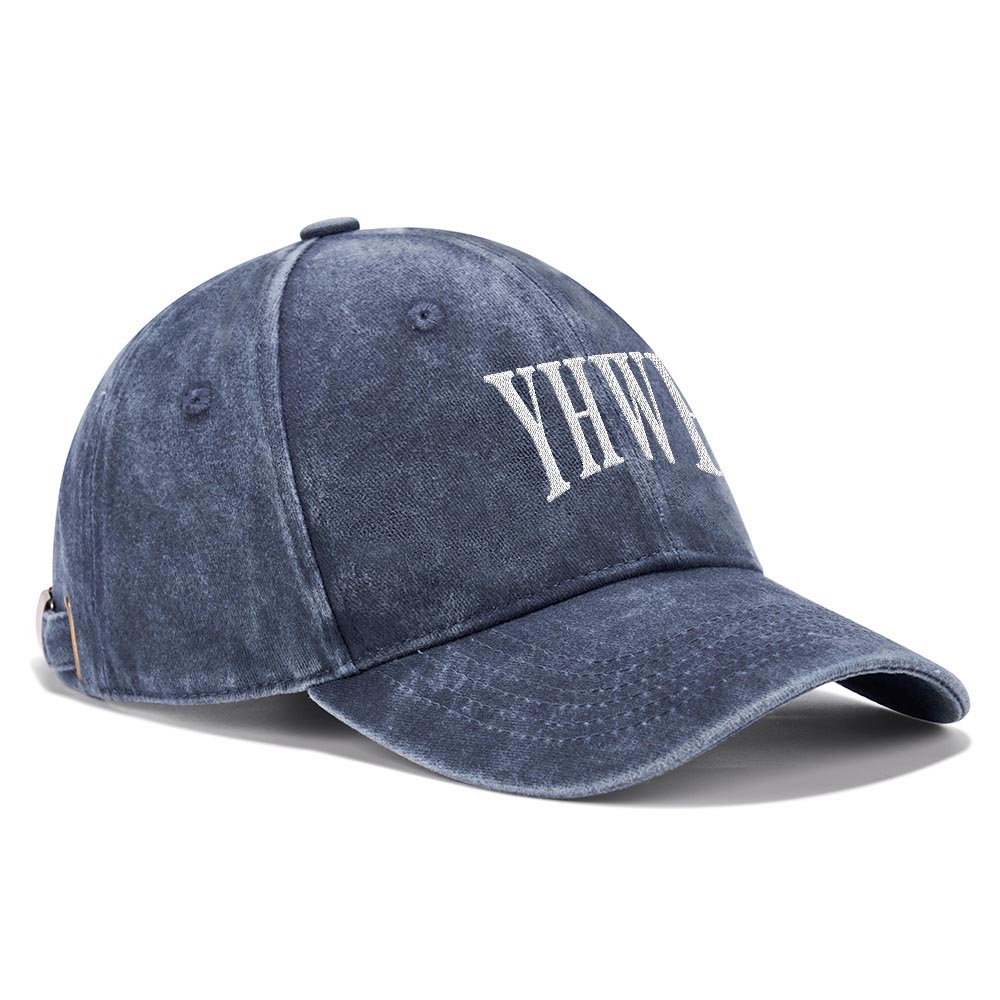 YHWH Embroidered Christian Washed Hat-Teevibe