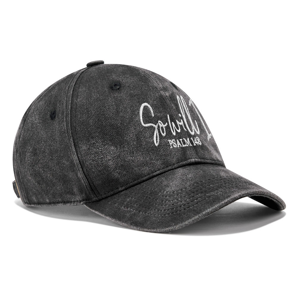 So Will I Christian Washed Hat-Teevibe