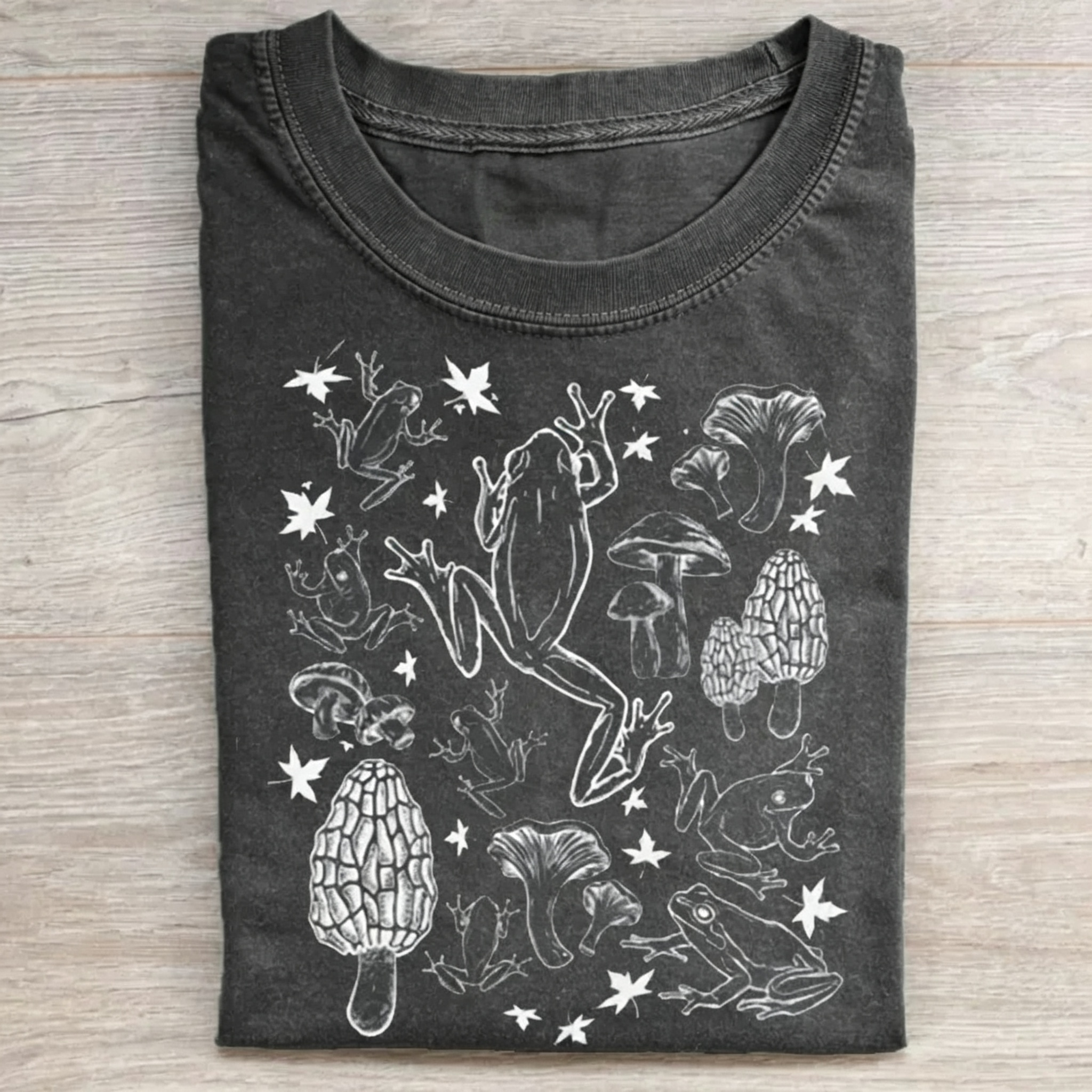 Frogs And Mushrooms Vintage Style Shirt