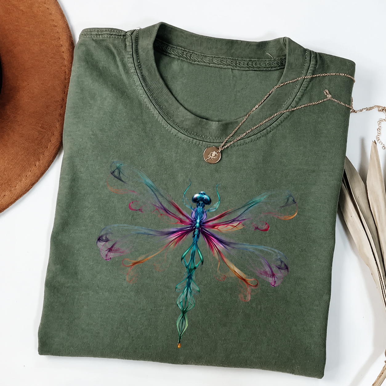 Bright Golden Dragonfly T-shirt-Teevibe