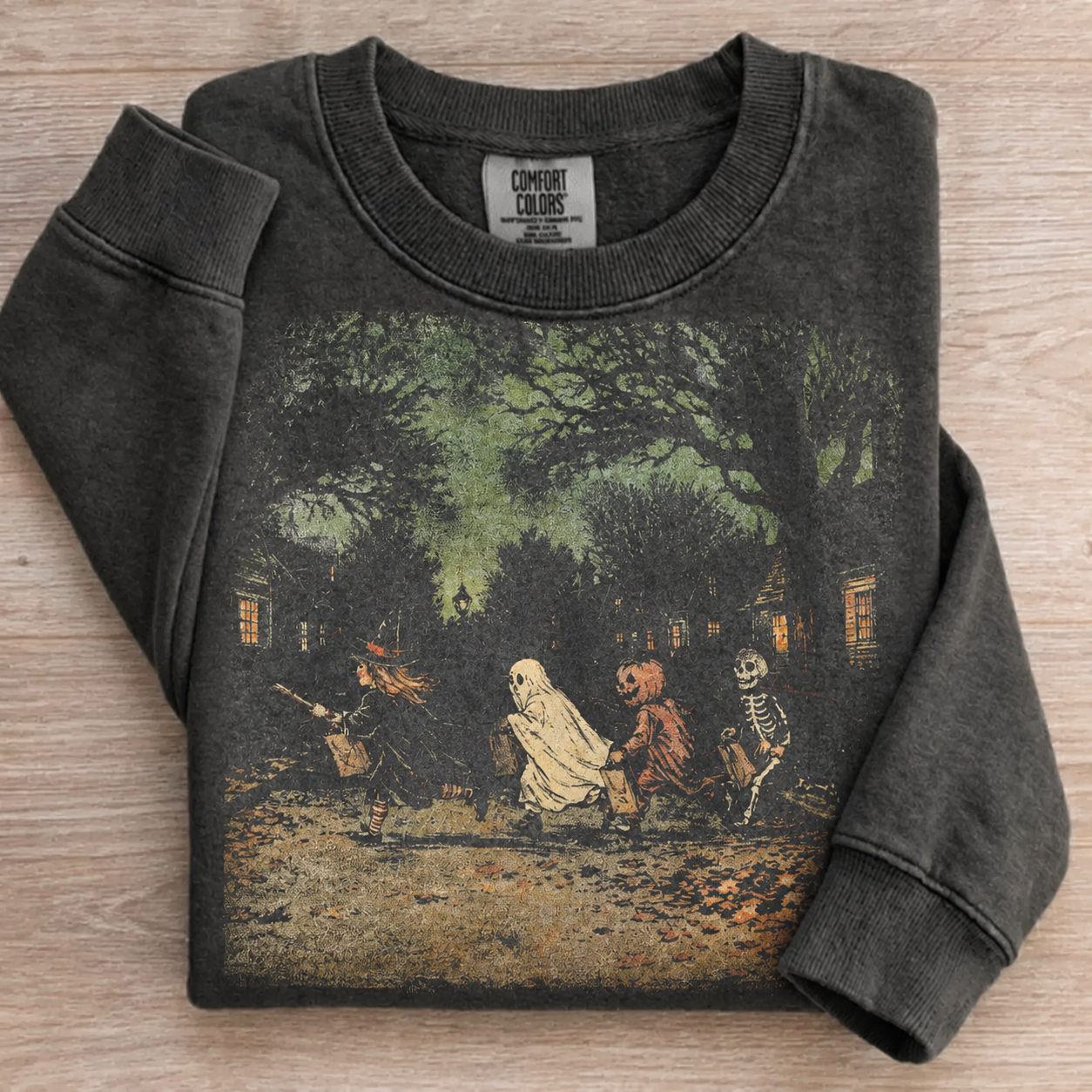 Vintage Halloween Trick Or Treat Sweatshirt
