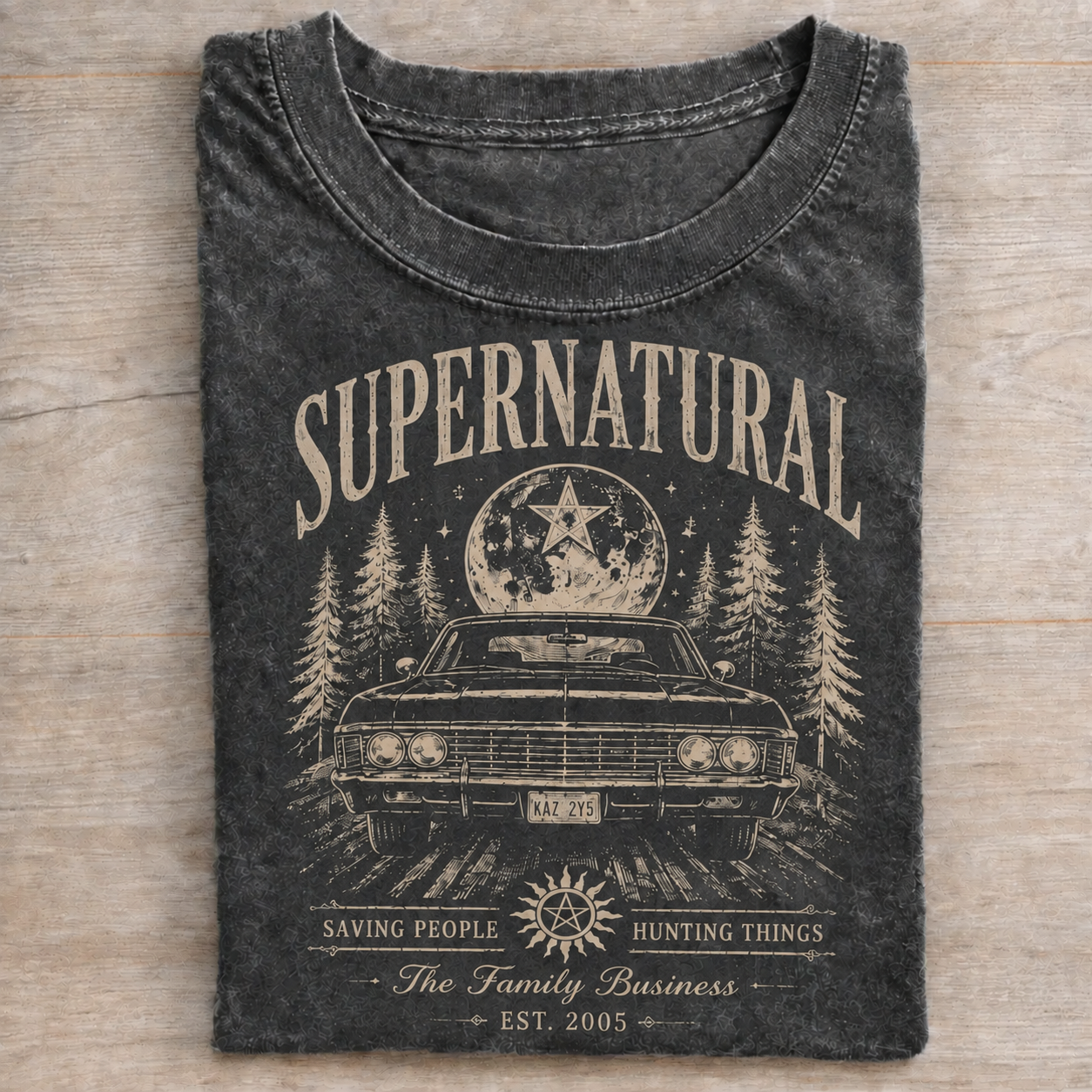 Supernatural Muscle Car Washed T-shirt