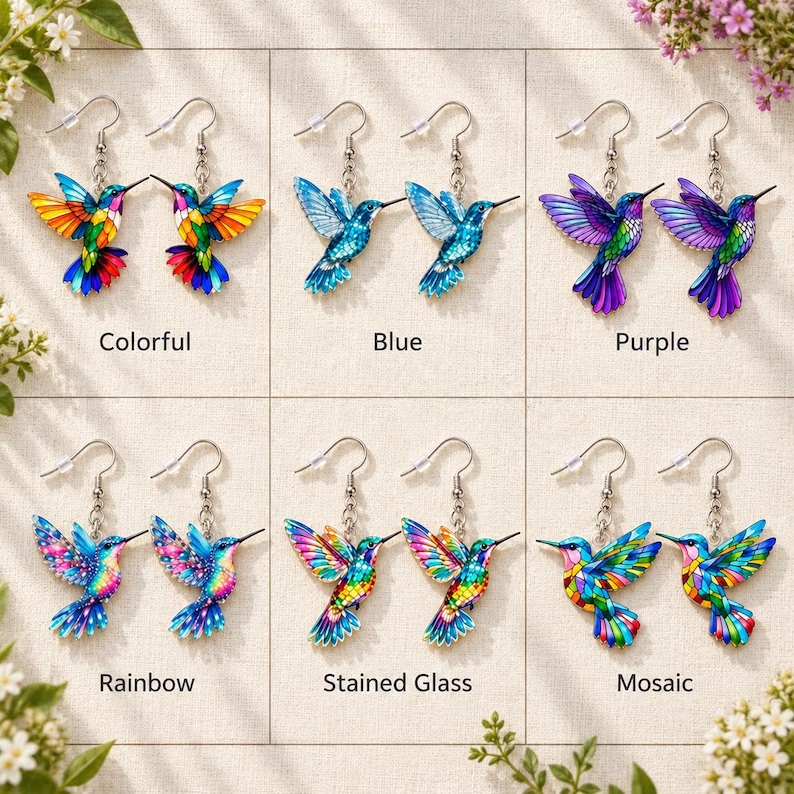 🐦Whimsical Hummingbird Nature Earrings