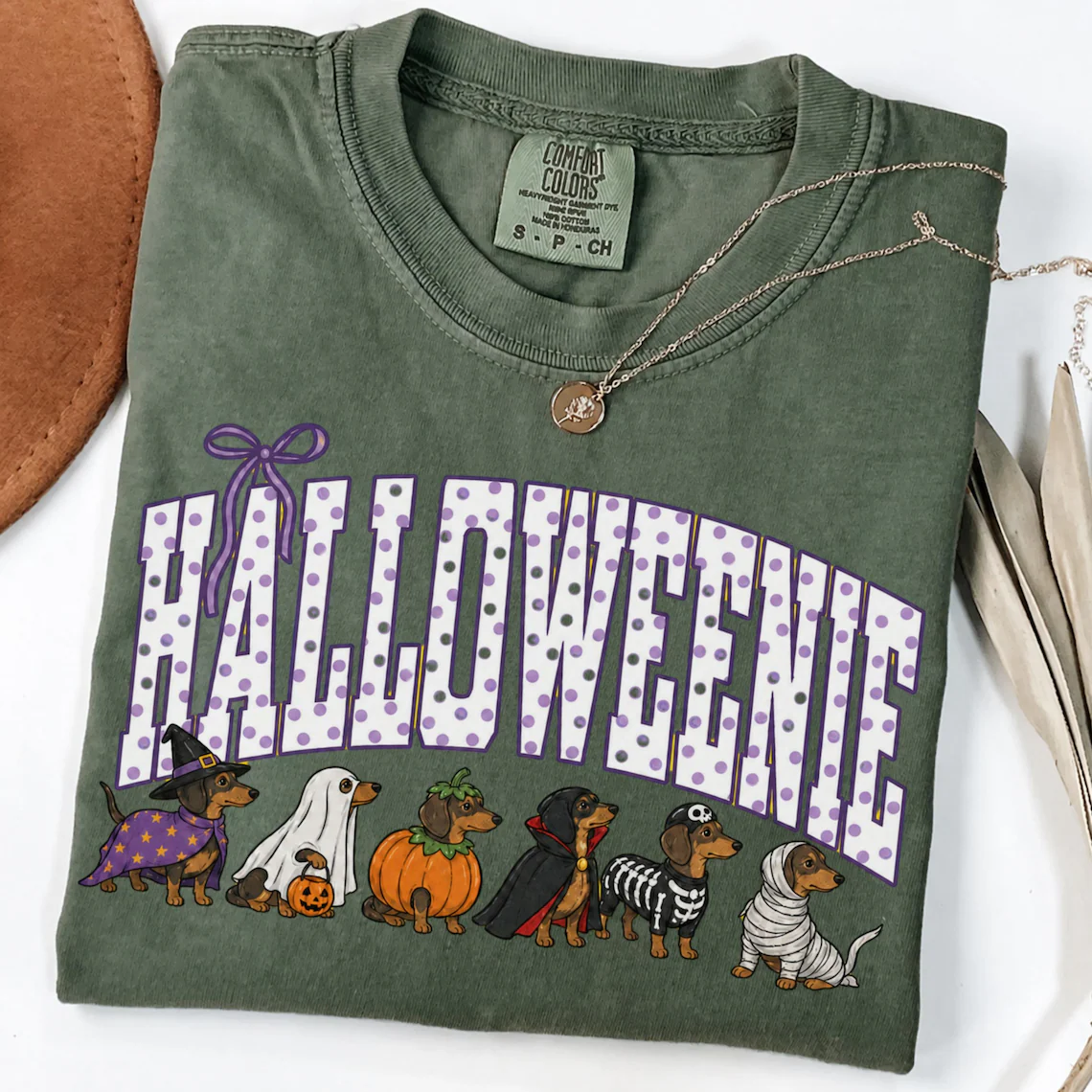  Funny Halloweenie Dachshund T-shirt