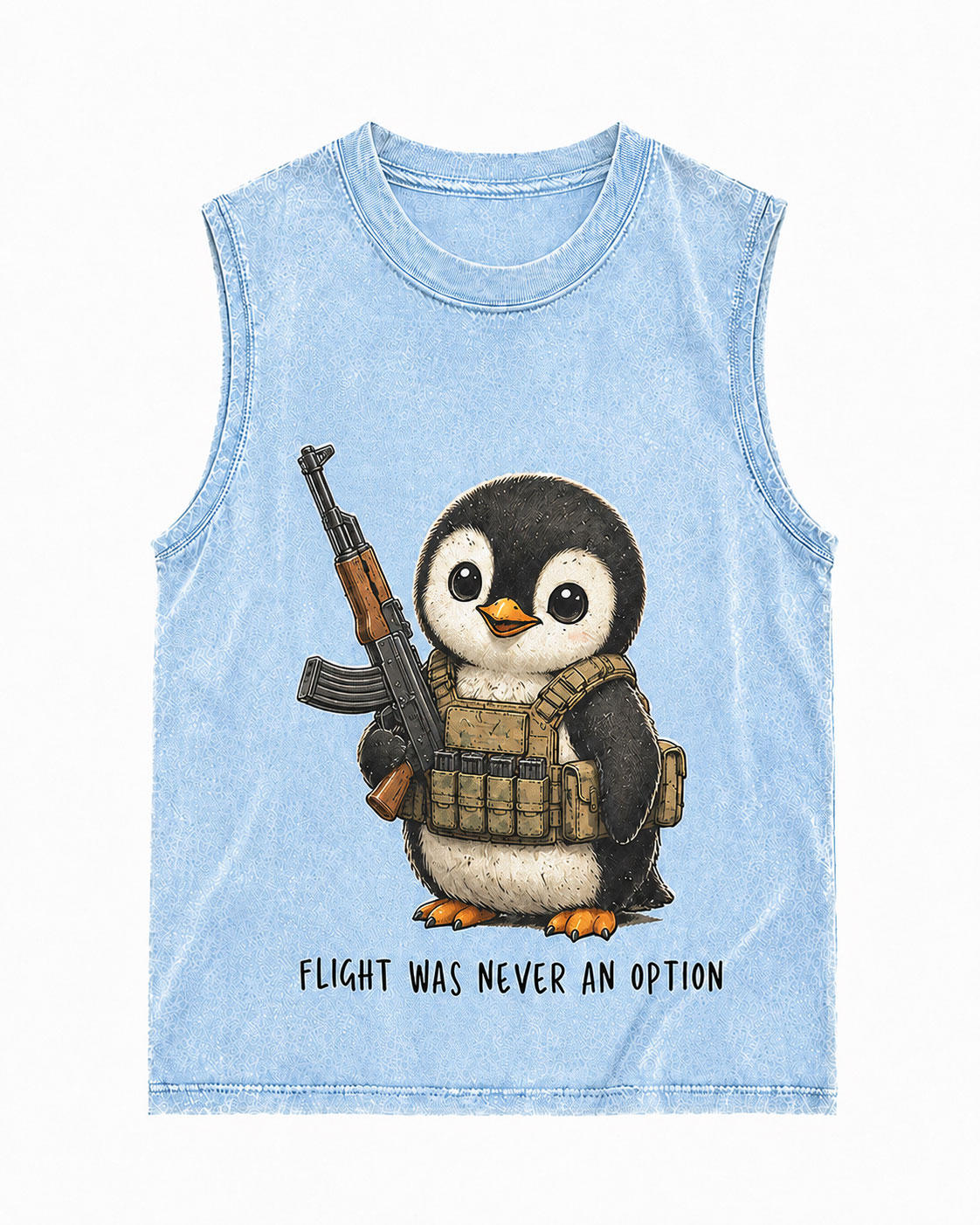 Flight Never An Option Tactical Penguin Graphic Tank