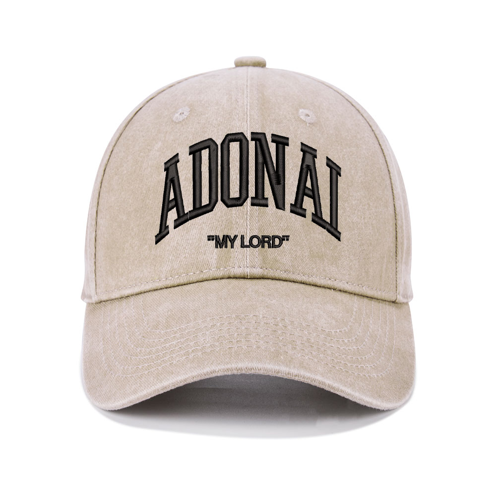 ADONAI Christian Washed Hat-Teevibe