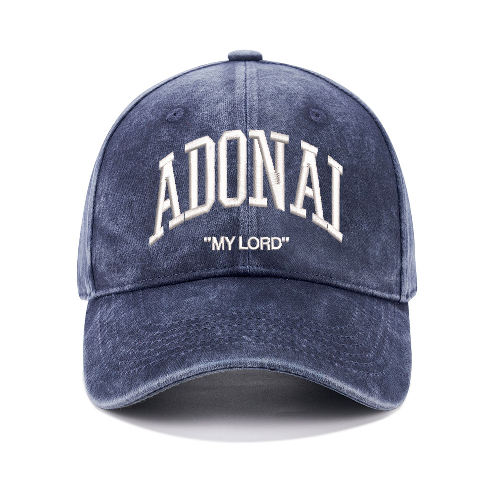 ADONAI Christian Washed Hat-Teevibe