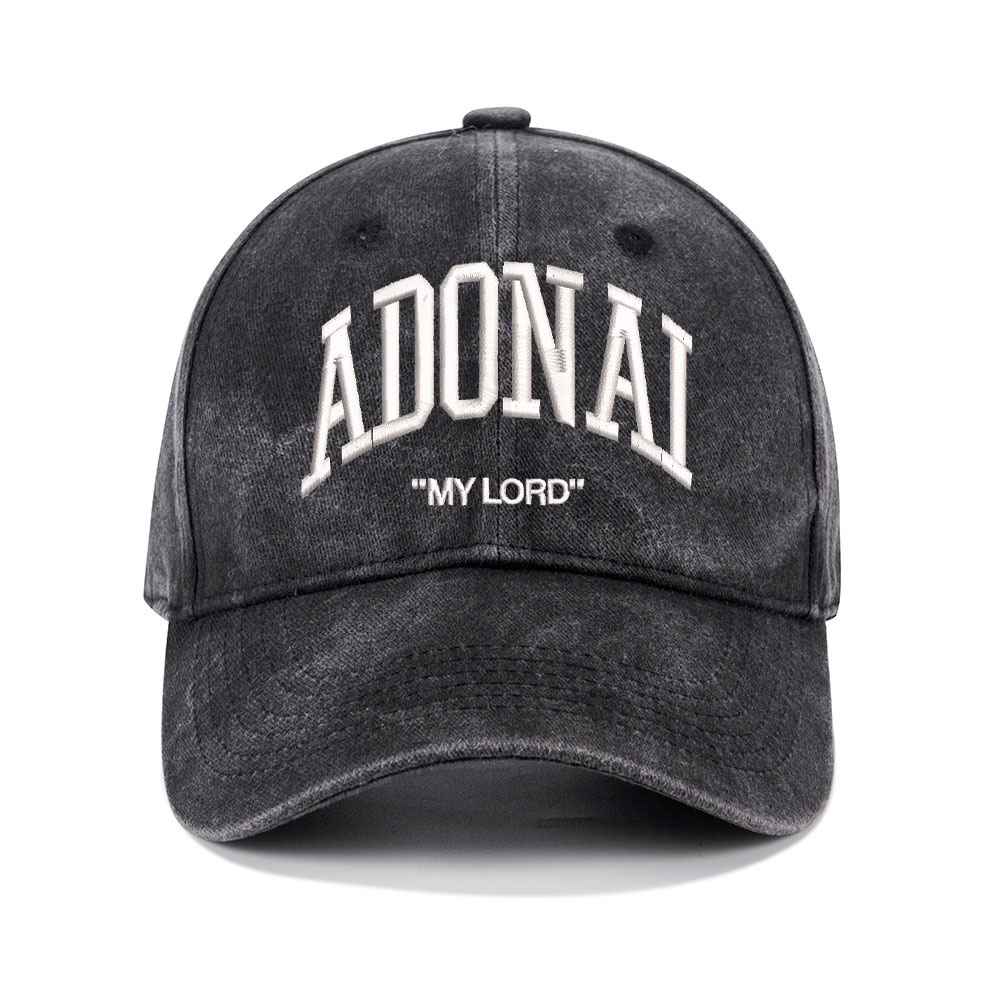 ADONAI Christian Washed Hat-Teevibe