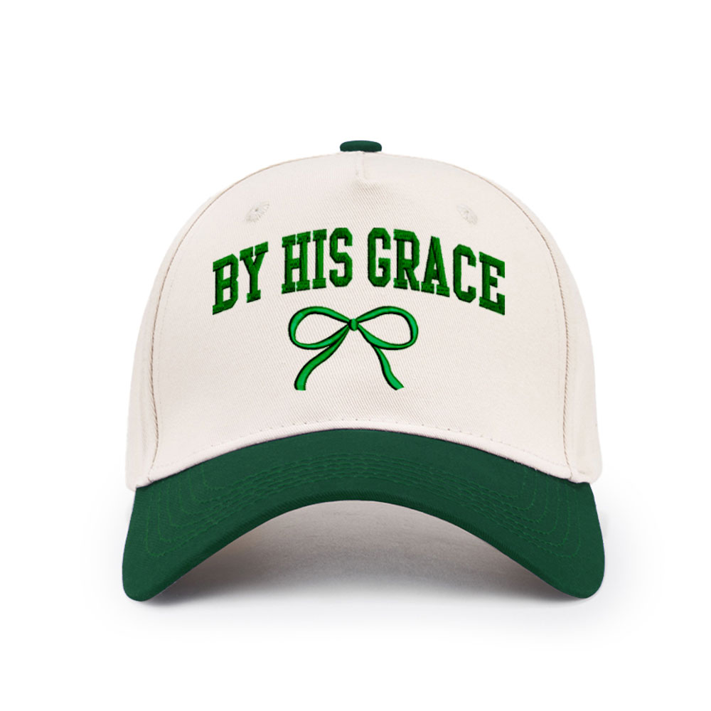 By His Grace Christian Trucker Hat-Teevibe