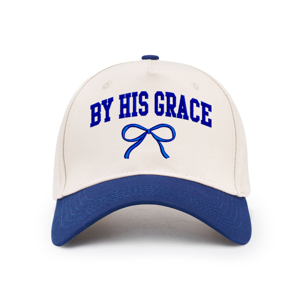 By His Grace Christian Trucker Hat-Teevibe