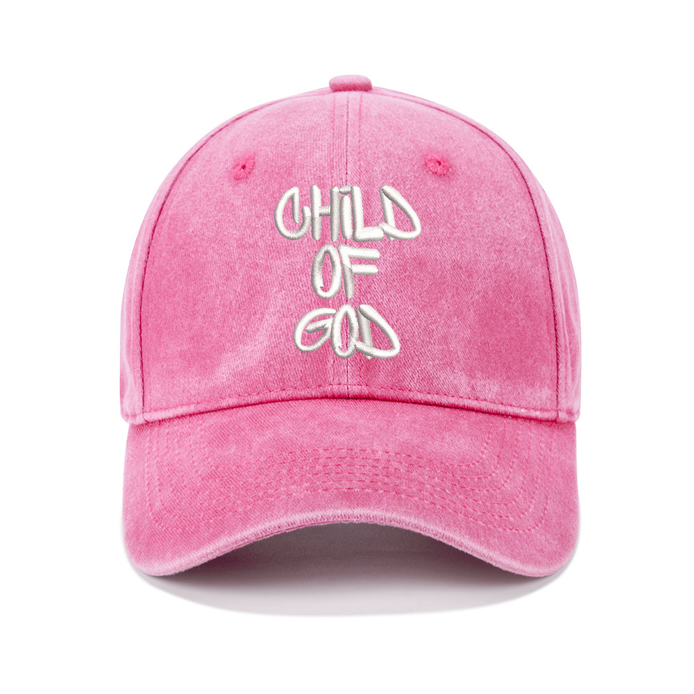 Child Of God Christian Washed Hat-Teevibe