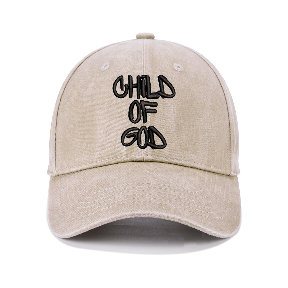 Child Of God Christian Washed Hat-Teevibe
