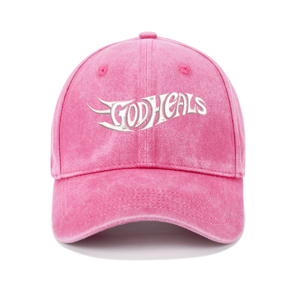 God Heals Christian Washed Hat-Teevibe