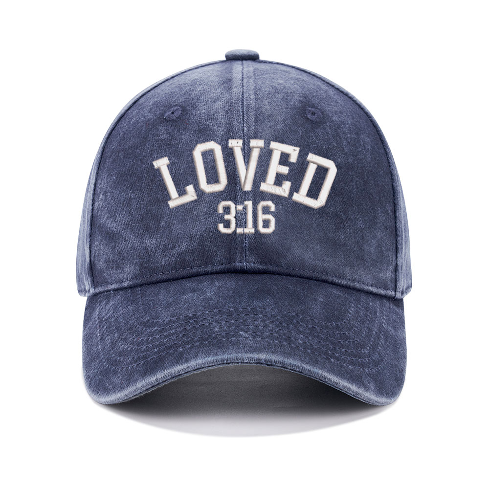You Is So Loved Christian Couple Washed Hat-Teevibe