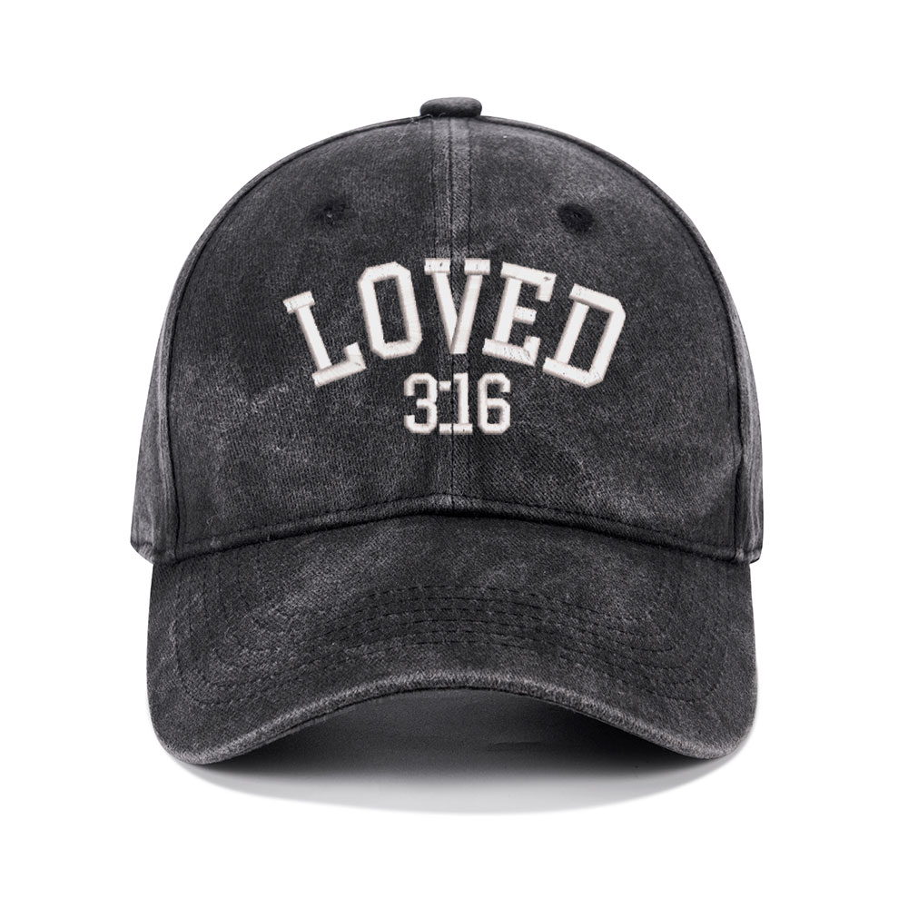 You Is So Loved Christian Couple Washed Hat-Teevibe