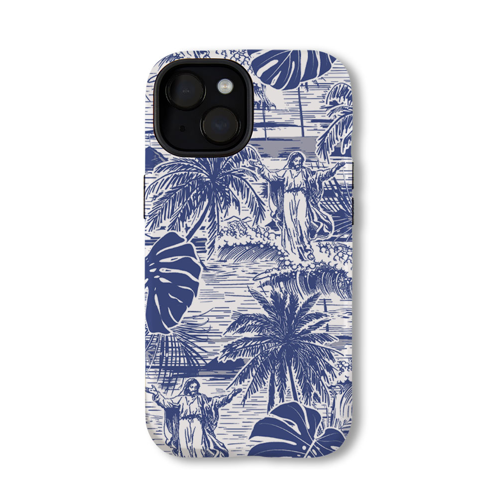 God Surfing Christian Phone Case-Teevibe