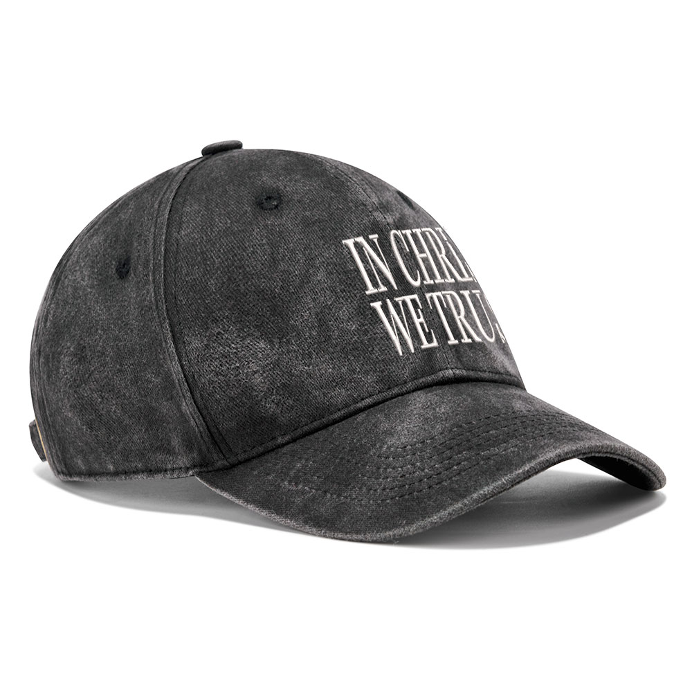In Christ We Trust Christian Washed Hat-Teevibe