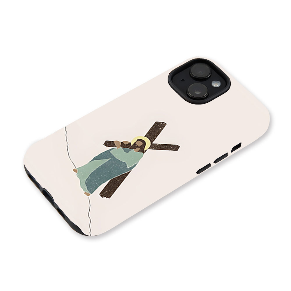 Jesus Carries The Cross Christian Phone-Teevibe