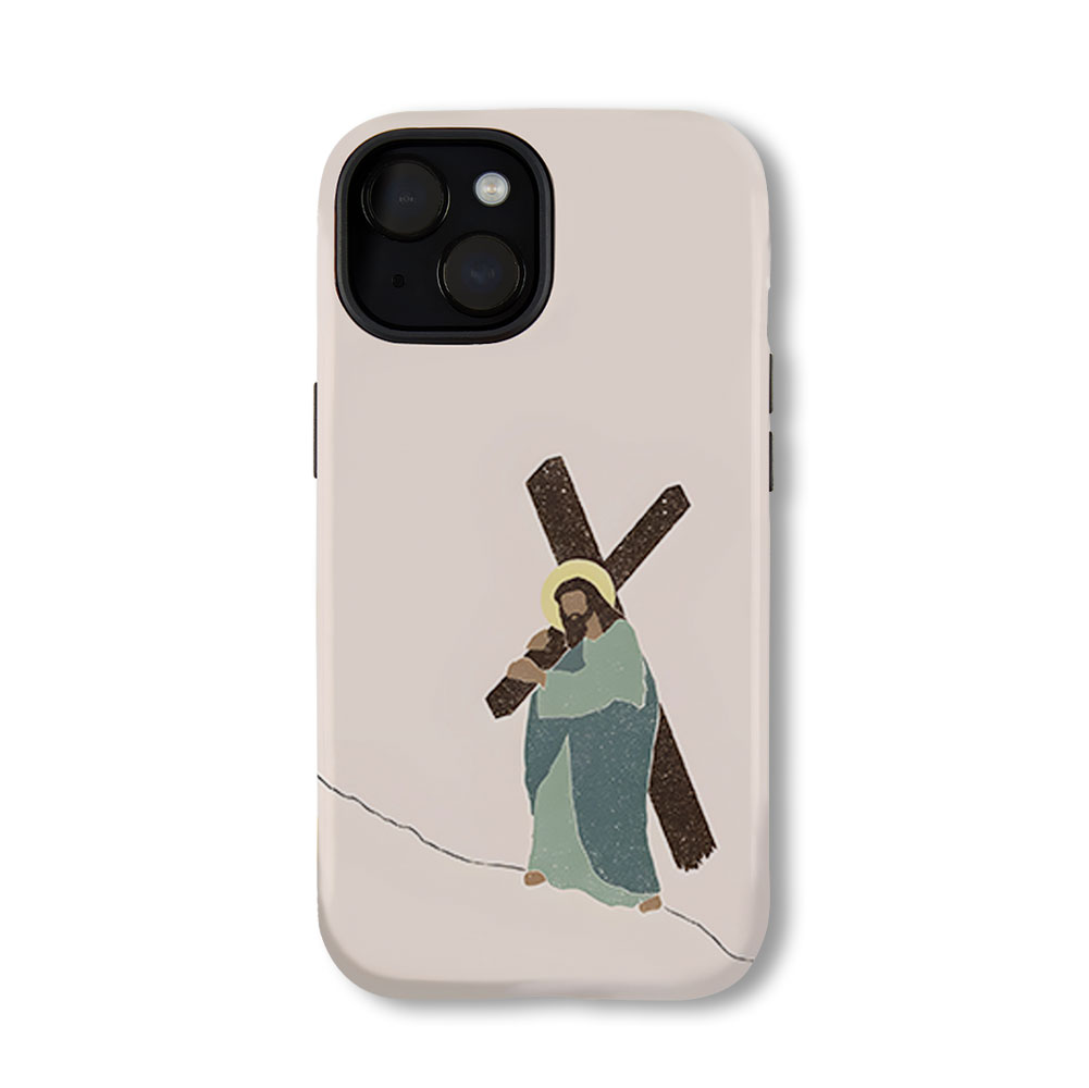 Jesus Carries The Cross Christian Phone-Teevibe