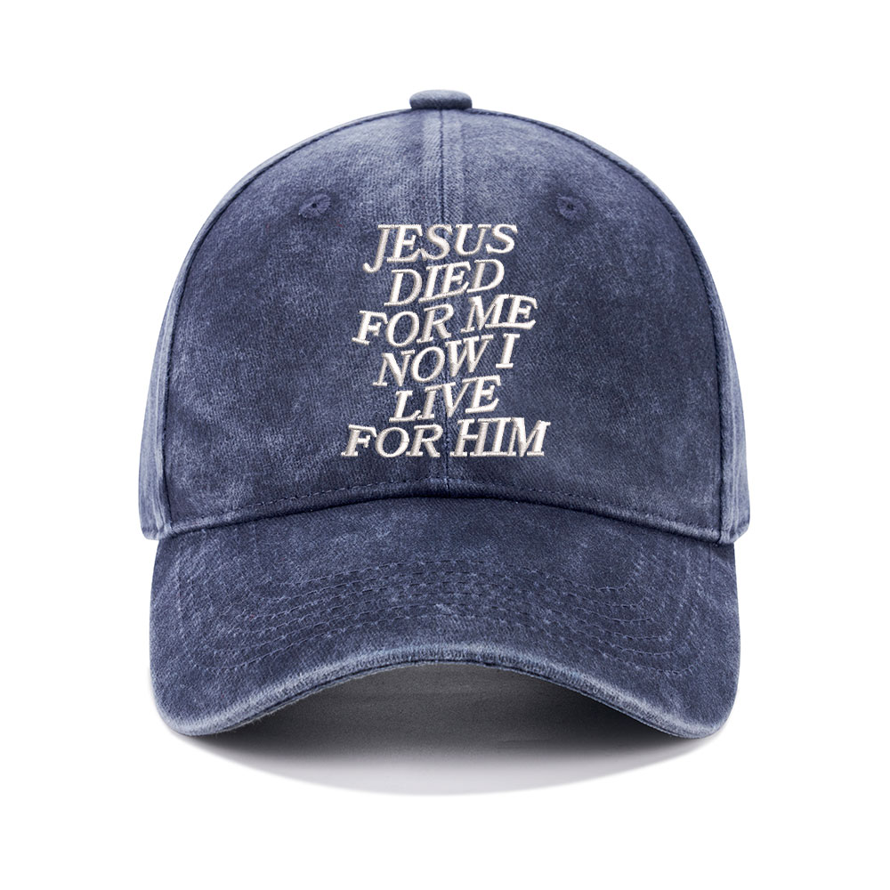 Jesus Died For Me Christian Washed Hat-Teevibe