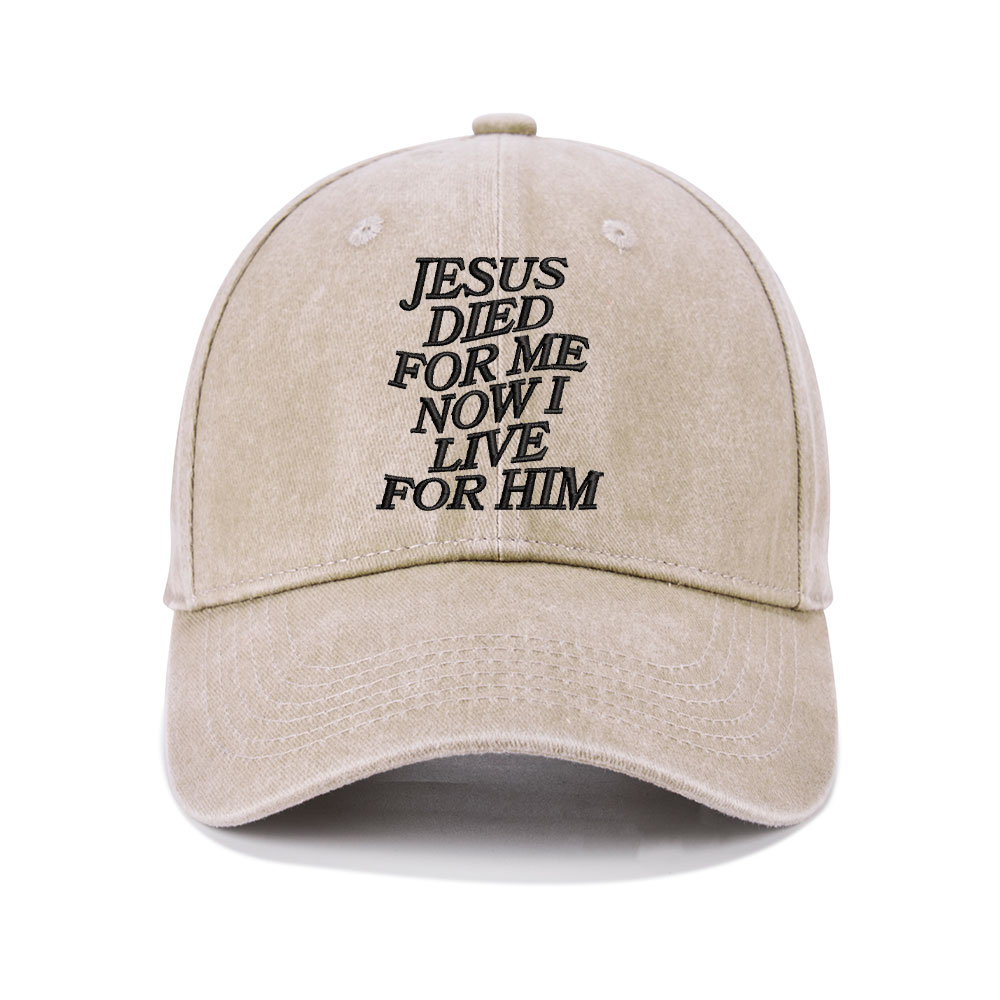 Jesus Died For Me Christian Washed Hat-Teevibe