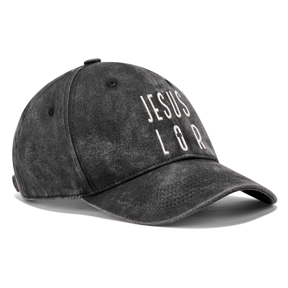 Jesus Is Lord Christian Washed Hat-Teevibe