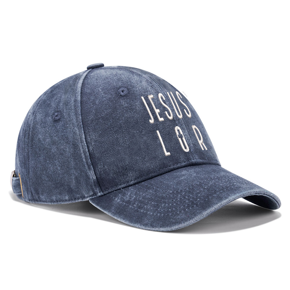 Jesus Is Lord Christian Washed Hat-Teevibe