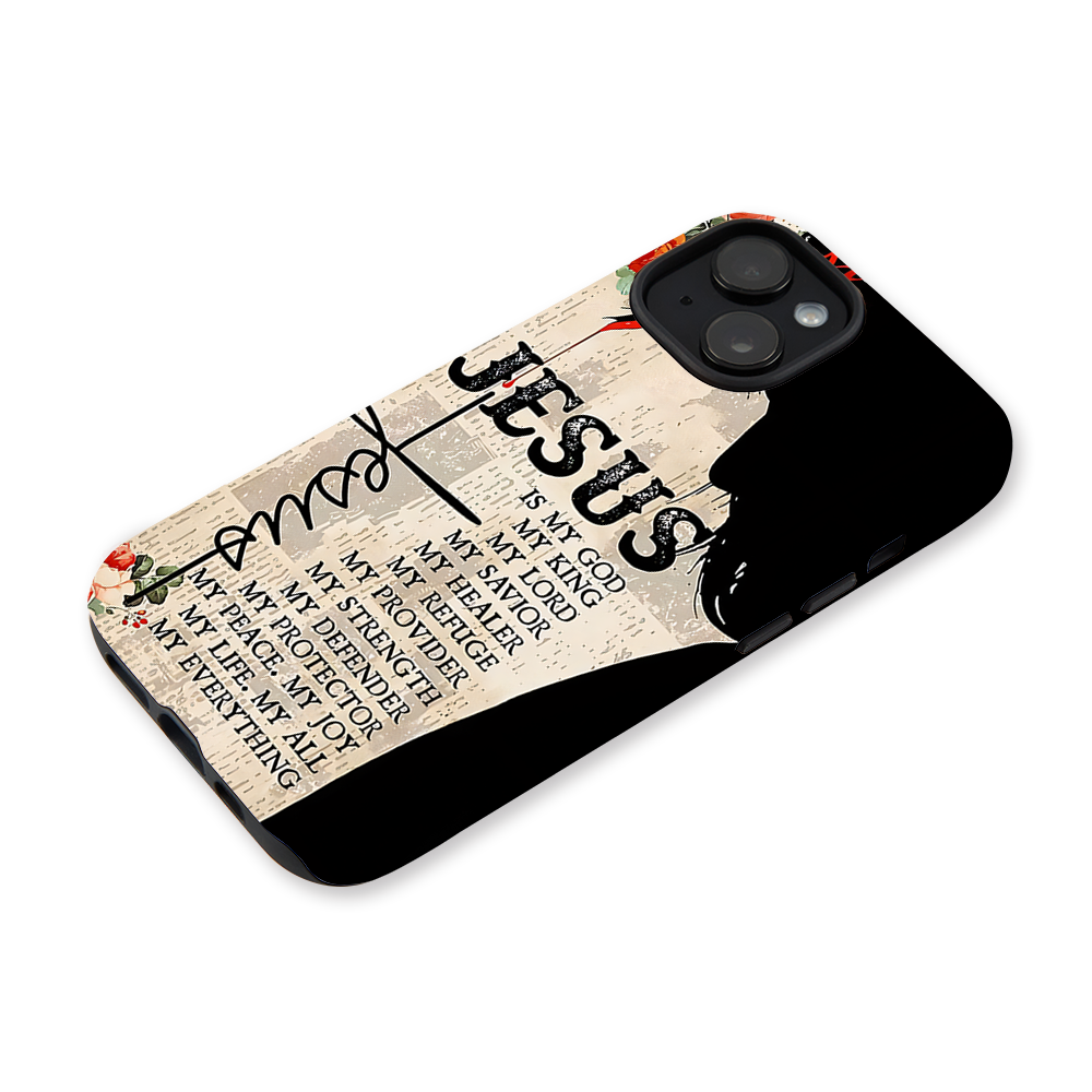 Jesus Is My King Christian Phone Case-Teevibe