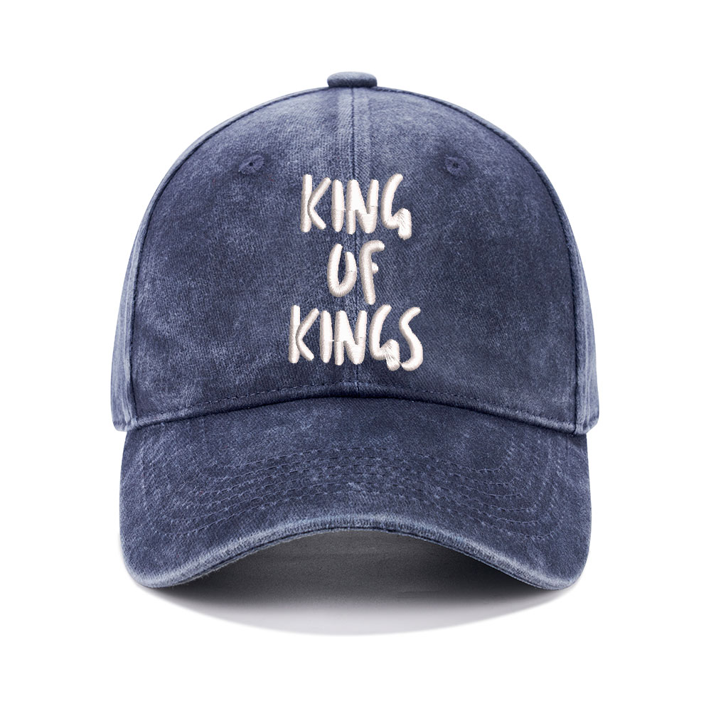 King Of Kings Christian Washed Hat-Teevibe
