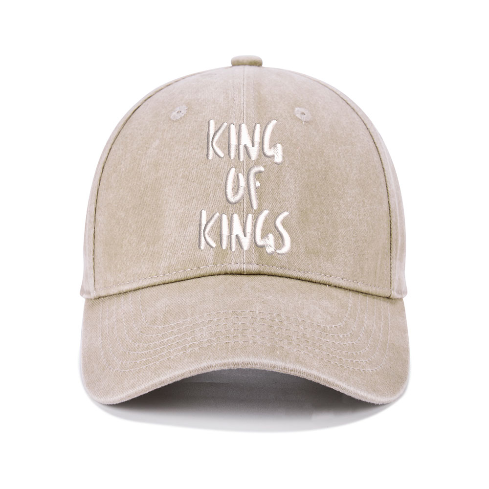 King Of Kings Christian Washed Hat-Teevibe