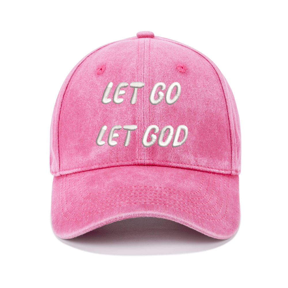 Let Go Let God Christian Washed Hat-Teevibe
