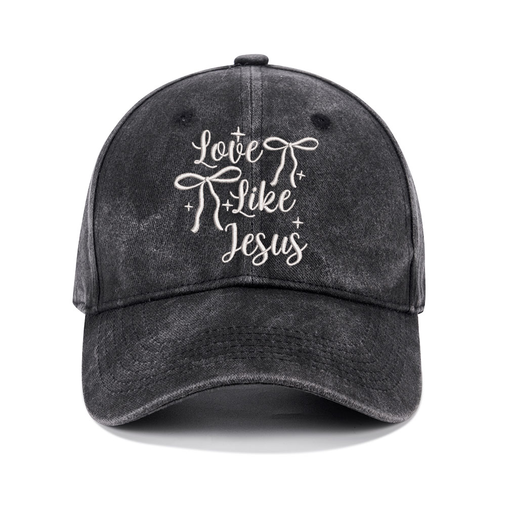 Love Like Jesus Christian Washed Hat-Teevibe