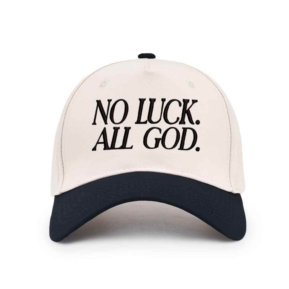 No Luck All God Christian Trucker Hat-Teevibe