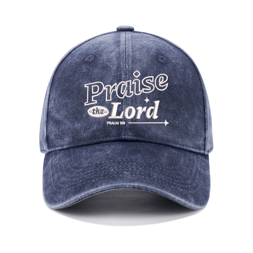 Praise The Lord Christian Washed Hat-Teevibe