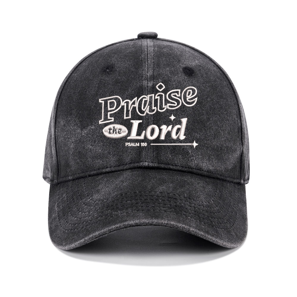 Praise The Lord Christian Washed Hat-Teevibe