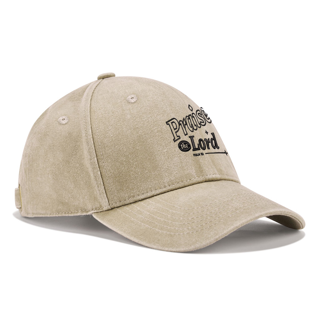 Praise The Lord Christian Washed Hat-Teevibe