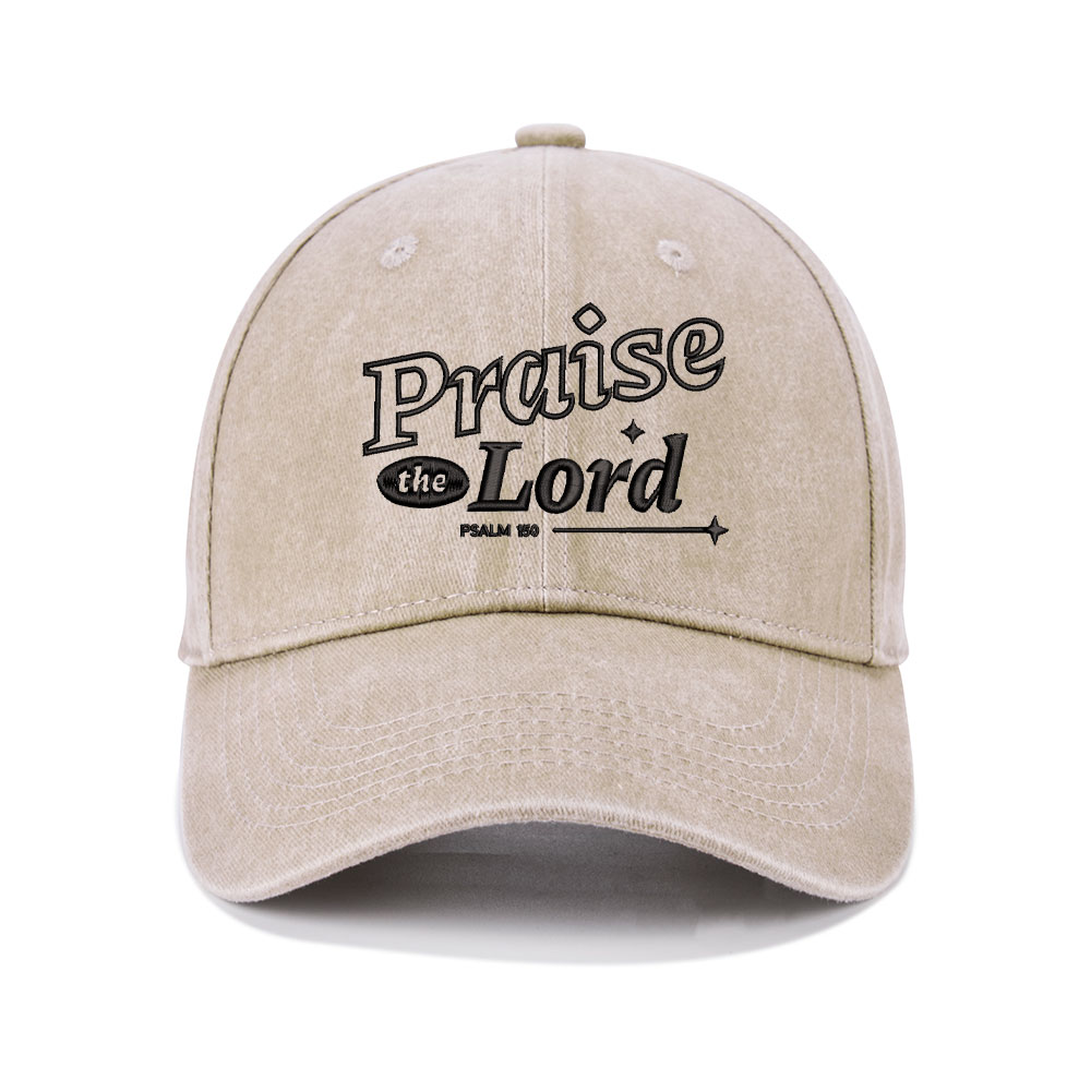 Praise The Lord Christian Washed Hat-Teevibe