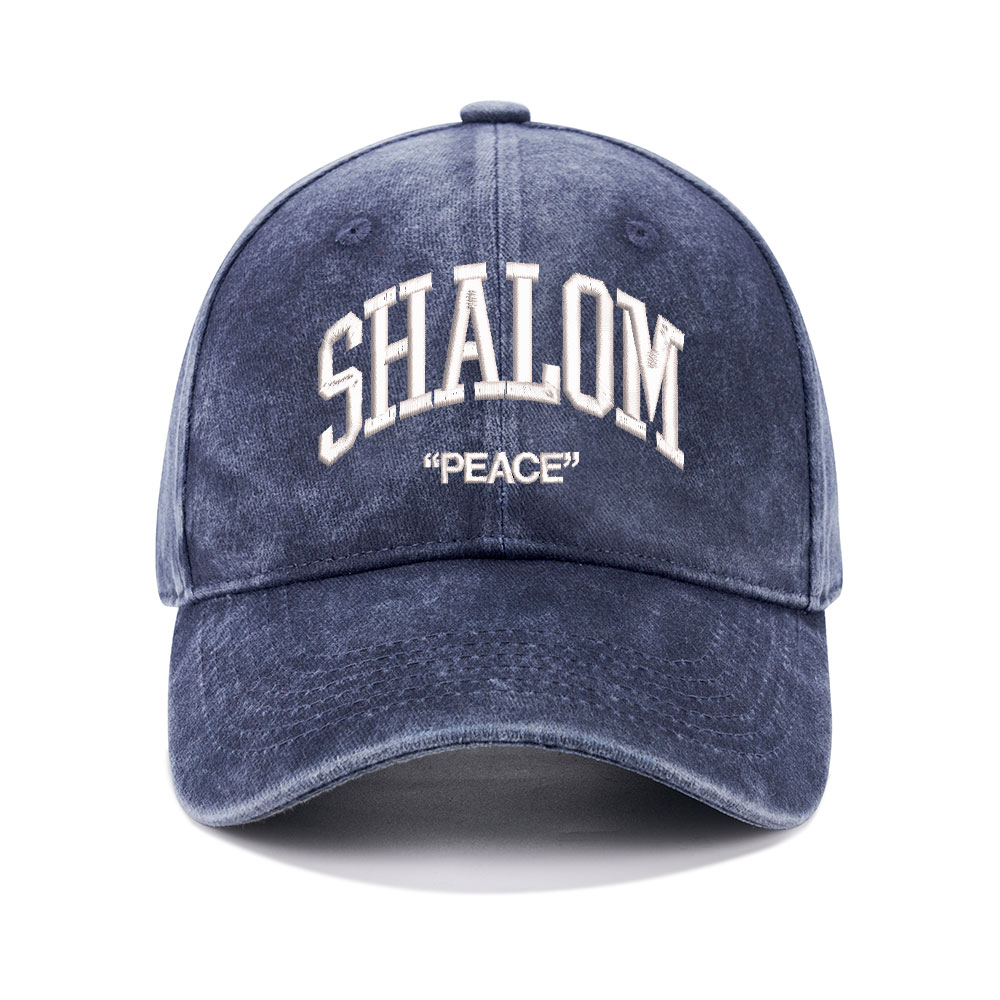SHALOM Christian Washed Hat-Teevibe