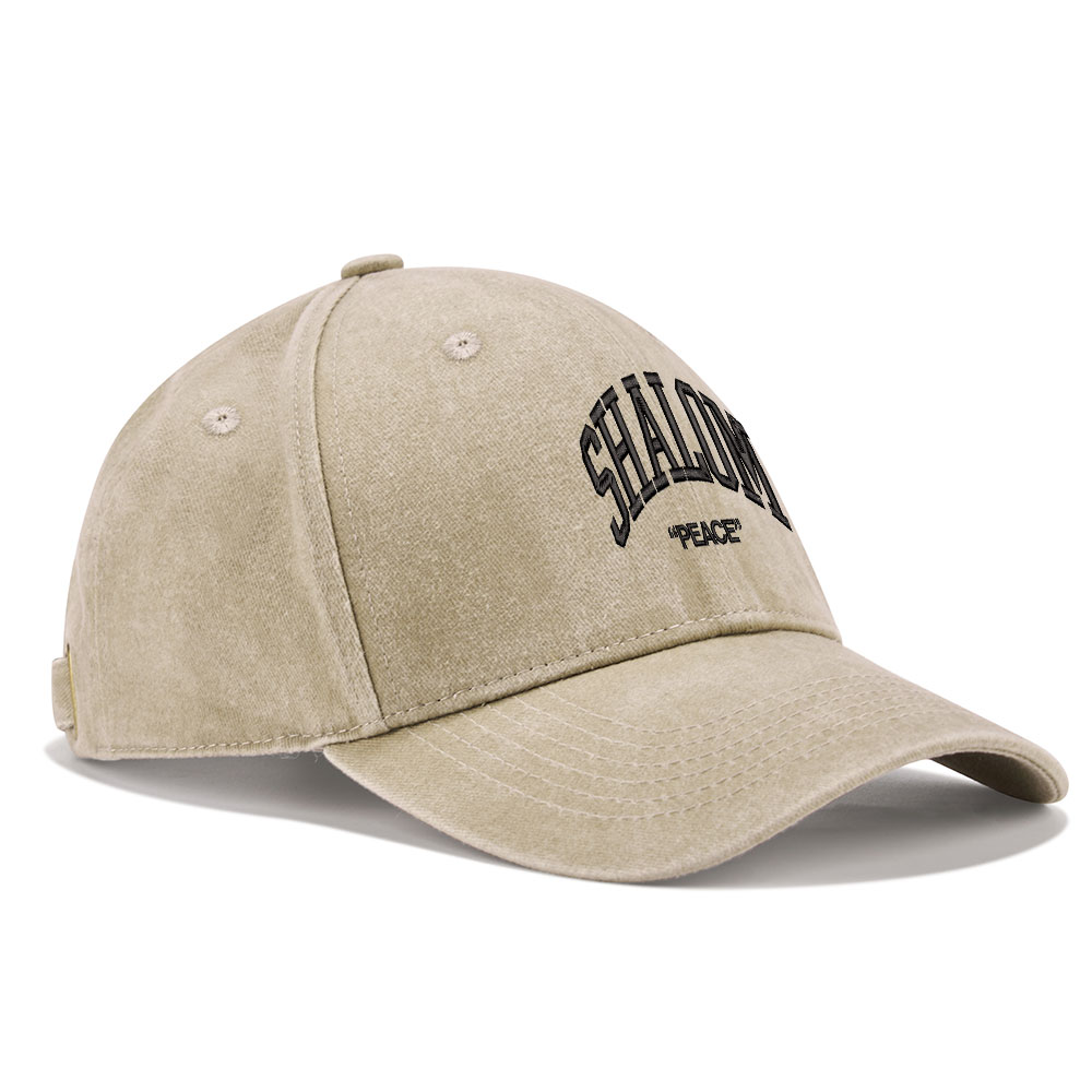 SHALOM Christian Washed Hat-Teevibe