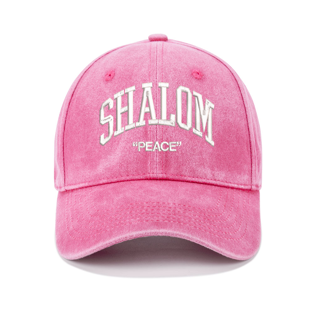 SHALOM Christian Washed Hat-Teevibe