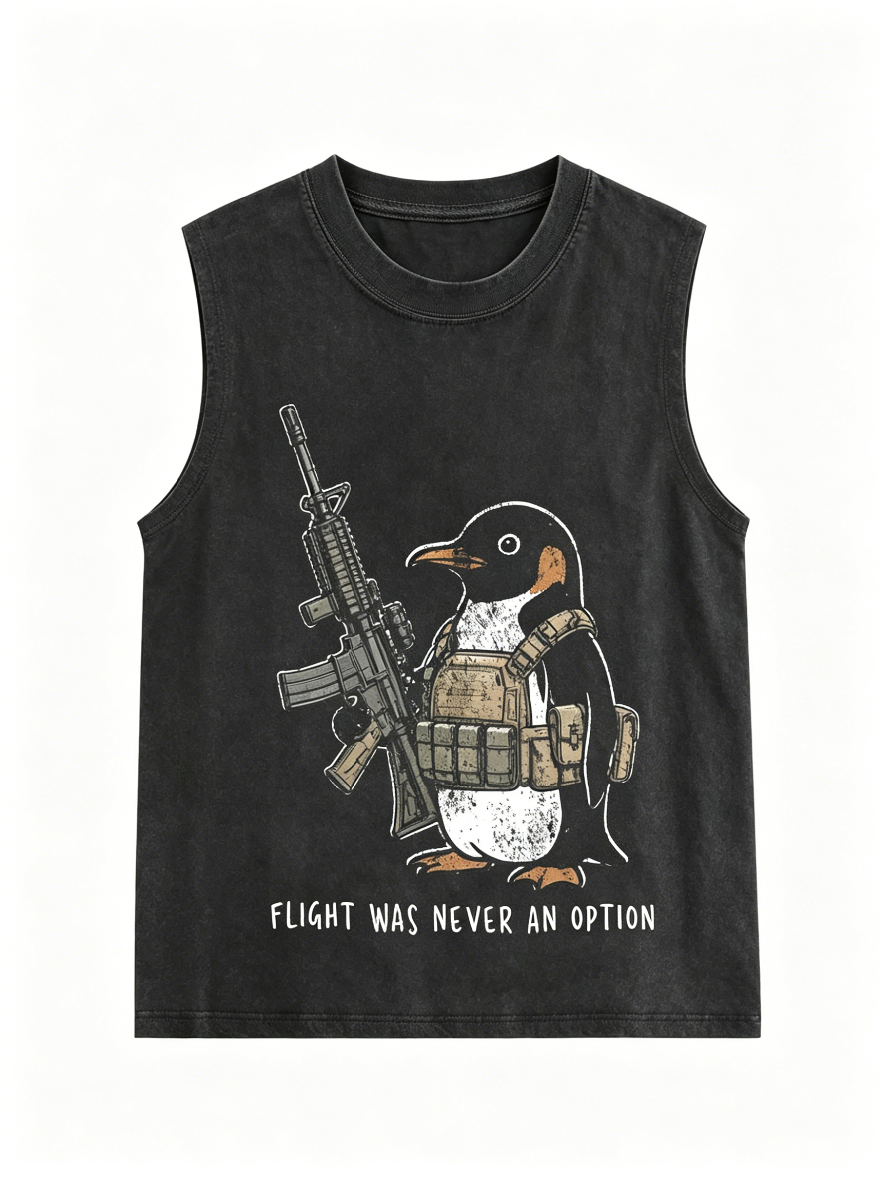 Flight Was Never An Option Vintage Comfort Colors Sleeveless Tee