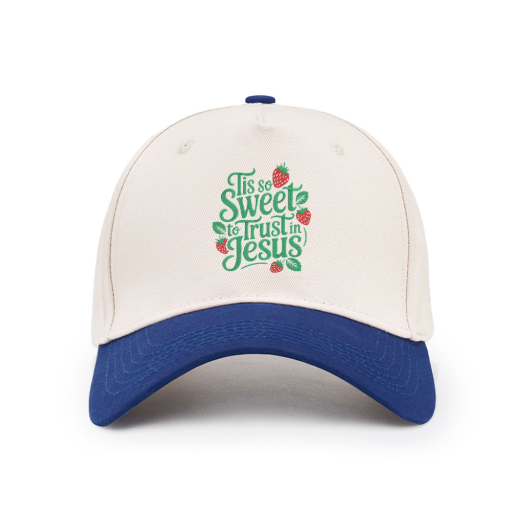 Tis Sweet To Trust In Jesus Christian Trucker Hat-Teevibe