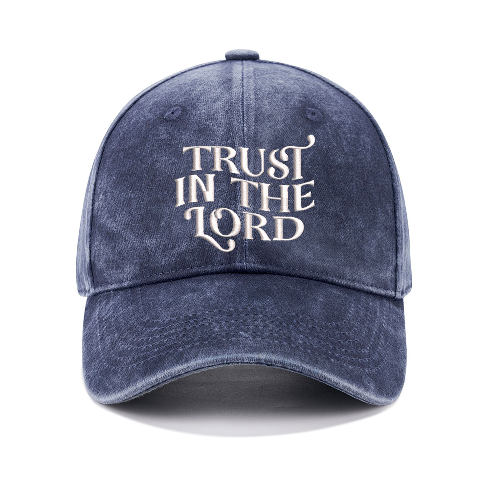 Trust In The Lord Christian Washed Hat-Teevibe